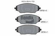 BPD2262 Sada brzdových destiček, kotoučová brzda BENDIX Braking