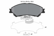BPD1258 Sada brzdových destiček, kotoučová brzda BENDIX Braking