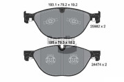 BPD2278 Sada brzdových destiček, kotoučová brzda BENDIX Braking