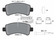 BPD1584 Sada brzdových destiček, kotoučová brzda BENDIX Braking