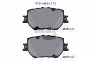 BPD2380 Sada brzdových destiček, kotoučová brzda BENDIX Braking