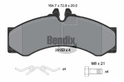 BPD1228 Sada brzdových destiček, kotoučová brzda BENDIX Braking
