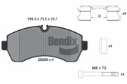 BPD1110 Sada brzdových destiček, kotoučová brzda BENDIX Braking