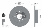 BDS1444 Brzdový kotouč BENDIX Braking