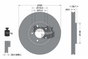 BDS1245 Brzdový kotouč BENDIX Braking