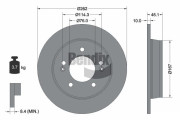 BDS1341 Brzdový kotouč BENDIX Braking