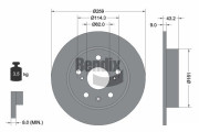 BDS1801 Brzdový kotouč BENDIX Braking