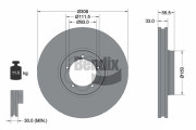 BDS1269 Brzdový kotouč BENDIX Braking