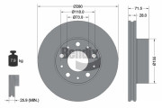 BDS1047 Brzdový kotouč BENDIX Braking