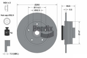 BDS1413 Brzdový kotouč BENDIX Braking