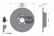 BDS1557 Brzdový kotouč BENDIX Braking
