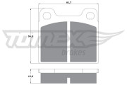 TX 10-19 Sada brzdových destiček, kotoučová brzda TOMEX Brakes