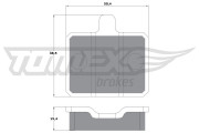 TX 10-25 Sada brzdových destiček, kotoučová brzda TOMEX Brakes