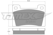 TX 10-26 Sada brzdových destiček, kotoučová brzda TOMEX Brakes