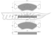 TX 10-28 Sada brzdových destiček, kotoučová brzda TOMEX Brakes