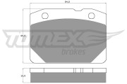 TX 10-31 Sada brzdových destiček, kotoučová brzda TOMEX Brakes