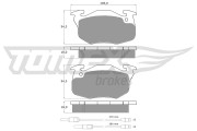 TX 10-341 Sada brzdových destiček, kotoučová brzda TOMEX Brakes