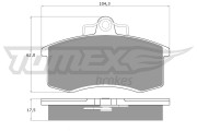 TX 10-36 Sada brzdových destiček, kotoučová brzda TOMEX Brakes