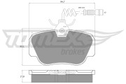 TX 10-381 Sada brzdových destiček, kotoučová brzda TOMEX Brakes