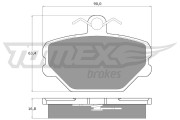 TX 10-39 Sada brzdových destiček, kotoučová brzda TOMEX Brakes