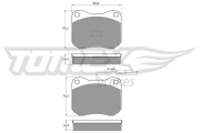 TX 10-42 Sada brzdových destiček, kotoučová brzda TOMEX Brakes