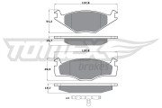 TX 10-53 Sada brzdových destiček, kotoučová brzda TOMEX Brakes