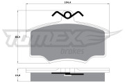 TX 10-58 Sada brzdových destiček, kotoučová brzda TOMEX Brakes