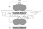 TX 10-631 Sada brzdových destiček, kotoučová brzda TOMEX Brakes