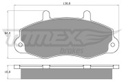 TX 10-66 Sada brzdových destiček, kotoučová brzda TOMEX Brakes