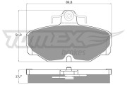 TX 10-67 Sada brzdových destiček, kotoučová brzda TOMEX Brakes