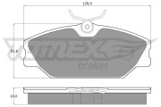 TX 10-771 Sada brzdových destiček, kotoučová brzda TOMEX Brakes