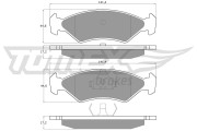 TX 10-83 Sada brzdových destiček, kotoučová brzda TOMEX Brakes