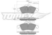 TX 10-931 Sada brzdových destiček, kotoučová brzda TOMEX Brakes