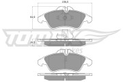 TX 10-93 Sada brzdových destiček, kotoučová brzda TOMEX Brakes