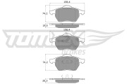 TX 10-94 Sada brzdových destiček, kotoučová brzda TOMEX Brakes