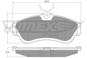 TX 10-95 Sada brzdových destiček, kotoučová brzda TOMEX Brakes