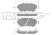 TX 10-96 Sada brzdových destiček, kotoučová brzda TOMEX Brakes