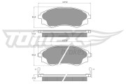 TX 11-07 Sada brzdových destiček, kotoučová brzda TOMEX Brakes