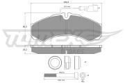 TX 11-112 Sada brzdových destiček, kotoučová brzda TOMEX Brakes