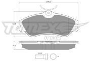 TX 11-121 Sada brzdových destiček, kotoučová brzda TOMEX Brakes