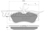 TX 11-12 Sada brzdových destiček, kotoučová brzda TOMEX Brakes