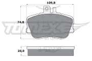 TX 11-46 Sada brzdových destiček, kotoučová brzda TOMEX Brakes