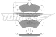 TX 11-50 Sada brzdových destiček, kotoučová brzda TOMEX Brakes