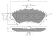 TX 11-521 Sada brzdových destiček, kotoučová brzda TOMEX Brakes