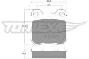 TX 11-60 Sada brzdových destiček, kotoučová brzda TOMEX Brakes