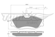 TX 11-62 Sada brzdových destiček, kotoučová brzda TOMEX Brakes