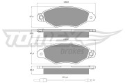 TX 11-751 Sada brzdových destiček, kotoučová brzda TOMEX Brakes