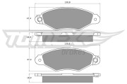 TX 11-75 Sada brzdových destiček, kotoučová brzda TOMEX Brakes