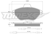 TX 11-89 Sada brzdových destiček, kotoučová brzda TOMEX Brakes