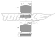 TX 11-95 Sada brzdových destiček, kotoučová brzda TOMEX Brakes